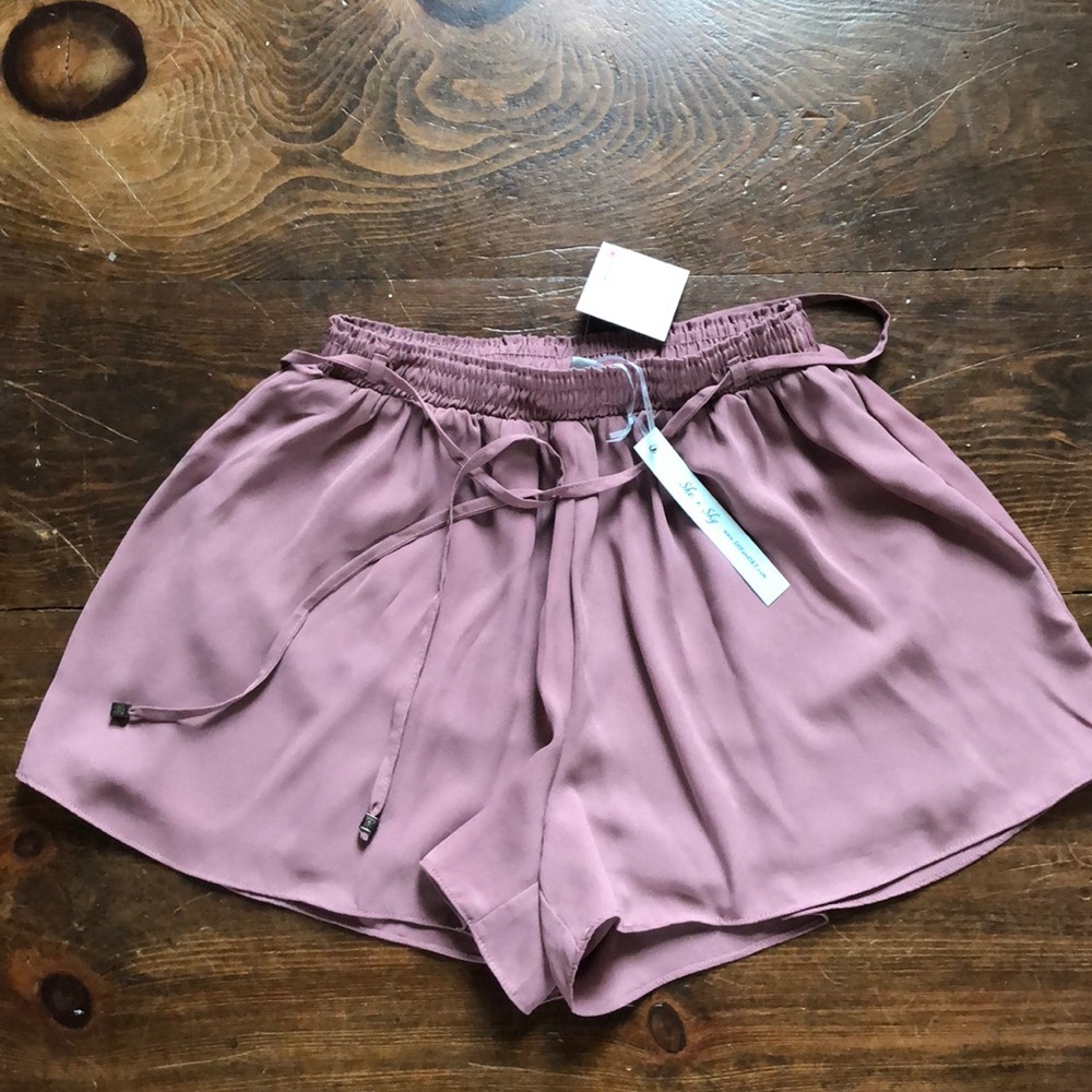 Silk Mauve She+Sky Shorts